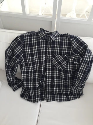 Loose-fit plaid shirt