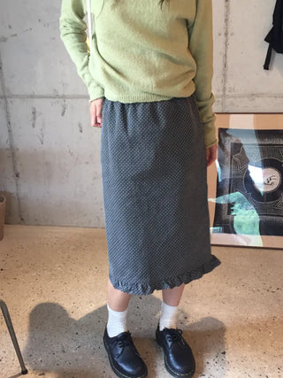 Girlfriend look polka dot frill skirt