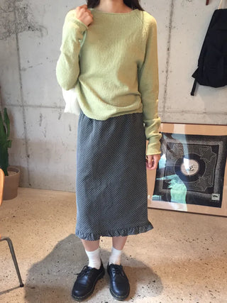 Girlfriend look polka dot frill skirt