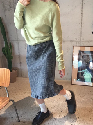 Girlfriend look polka dot frill skirt
