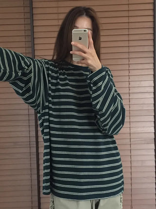 Natural Loose Fit Striped T-shirt