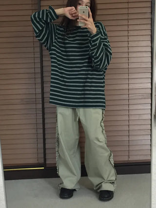 Natural Loose Fit Striped T-shirt
