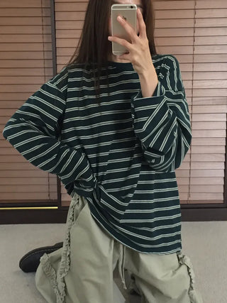Natural Loose Fit Striped T-shirt