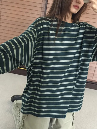 Natural Loose Fit Striped T-shirt