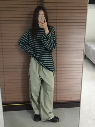 Natural Loose Fit Striped T-shirt