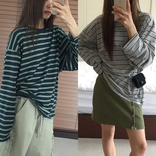 Natural Loose Fit Striped T-shirt
