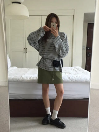 Natural Loose Fit Striped T-shirt