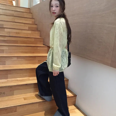 Salang Mood See-through Delicate Fit Knit Top