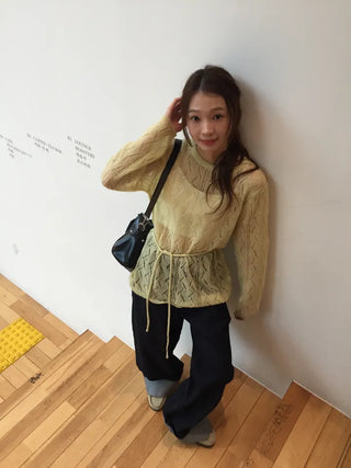 Salang Mood See-through Delicate Fit Knit Top