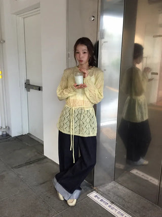 Salang Mood See-through Delicate Fit Knit Top