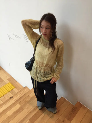 Salang Mood See-through Delicate Fit Knit Top