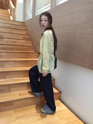Salang Mood See-through Delicate Fit Knit Top