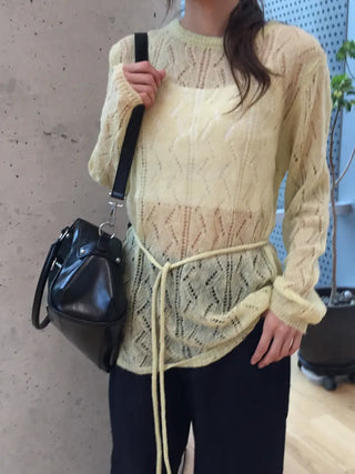 Salang Mood See-through Delicate Fit Knit Top