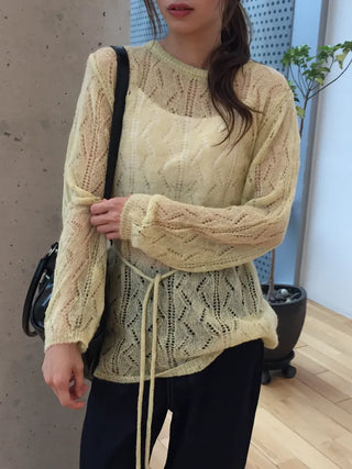 Salang Mood See-through Delicate Fit Knit Top