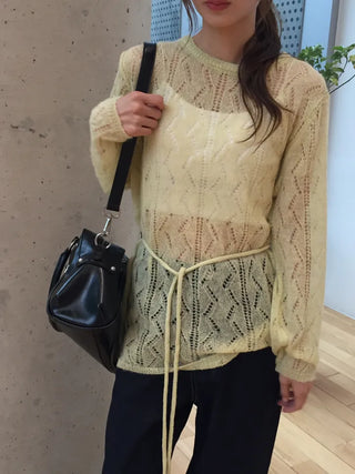 Salang Mood See-through Delicate Fit Knit Top