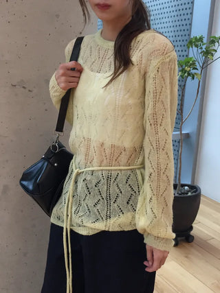 Salang Mood See-through Delicate Fit Knit Top