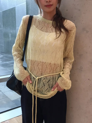 Salang Mood See-through Delicate Fit Knit Top