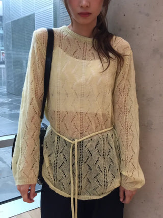 Salang Mood See-through Delicate Fit Knit Top