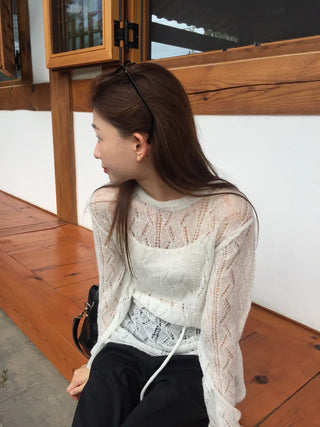 Salang Mood See-through Delicate Fit Knit Top