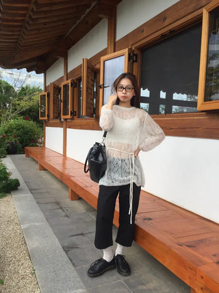 Salang Mood See-through Delicate Fit Knit Top