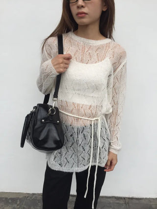 Salang Mood See-through Delicate Fit Knit Top