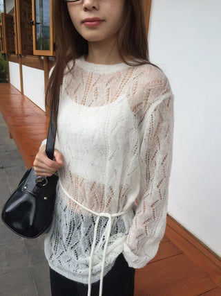 Salang Mood See-through Delicate Fit Knit Top