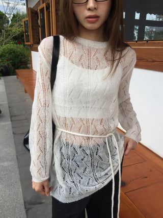 Salang Mood See-through Delicate Fit Knit Top