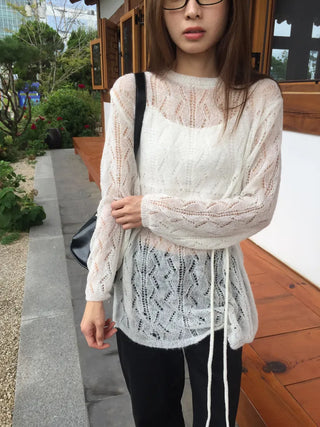 Salang Mood See-through Delicate Fit Knit Top