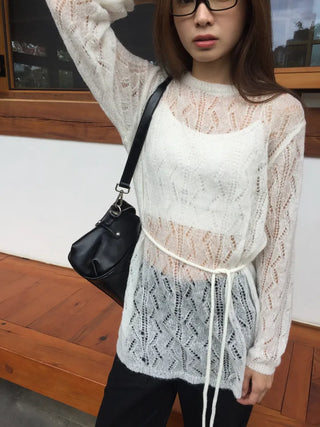 Salang Mood See-through Delicate Fit Knit Top