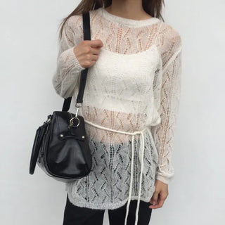 Salang Mood See-through Delicate Fit Knit Top