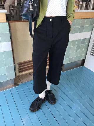 Salang-fit Crop Wide 34 Length Pants