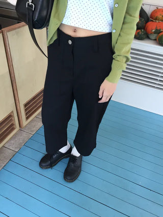 Salang-fit Crop Wide 34 Length Pants