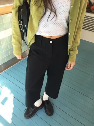 Salang-fit Crop Wide 34 Length Pants