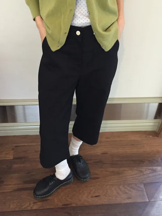 Salang-fit Crop Wide 34 Length Pants