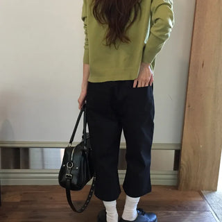 Salang-fit Crop Wide 34 Length Pants