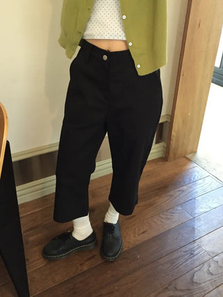 Salang-fit Crop Wide 34 Length Pants