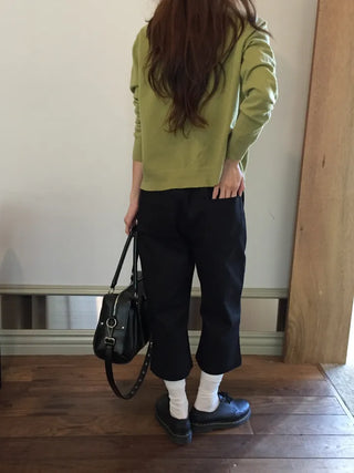 Salang-fit Crop Wide 34 Length Pants
