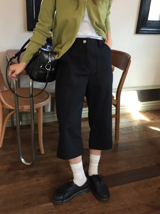 Salang-fit Crop Wide 34 Length Pants