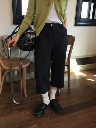 Salang-fit Crop Wide 34 Length Pants