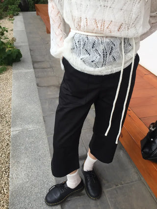 Salang-fit Crop Wide 34 Length Pants