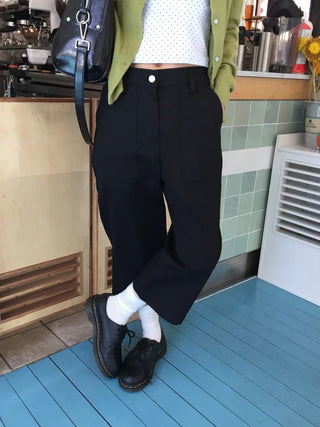 Salang-fit Crop Wide 34 Length Pants