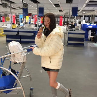 Lightweight, warm  Loose-fit lightweight padded jacket