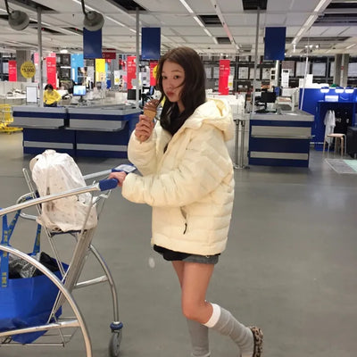 Lightweight, warm  Loose-fit lightweight padded jacket