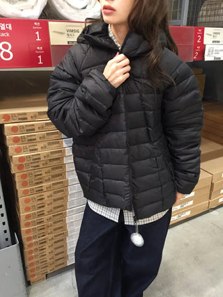 Lightweight, warm  Loose-fit lightweight padded jacket