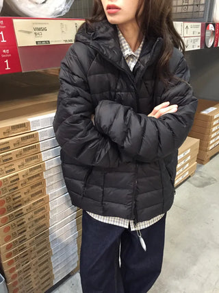Lightweight, warm  Loose-fit lightweight padded jacket