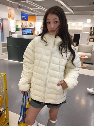 Lightweight, warm  Loose-fit lightweight padded jacket