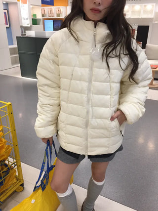 Lightweight, warm  Loose-fit lightweight padded jacket