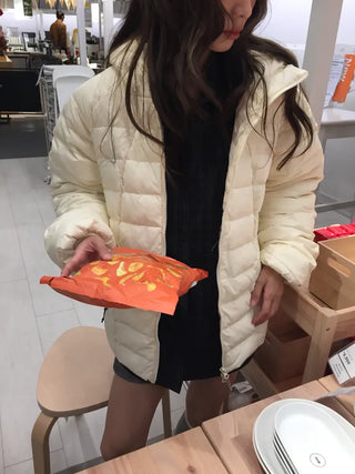 Lightweight, warm  Loose-fit lightweight padded jacket