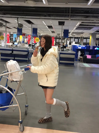 Lightweight, warm  Loose-fit lightweight padded jacket