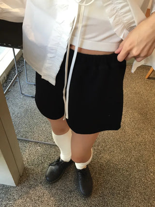 Cozy elasticated knit pants